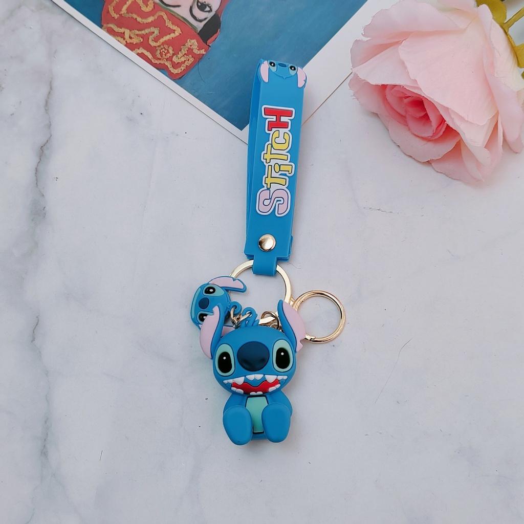 Cute Lilo Stitch Cupid Figure Toy Keychain Perfect Xmas Gift