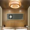 Natural Modern LED Handmade Bamboo Round Ceiling Light Bedroom Living Room Lighting Fixture Bamboo Chandeliers Lamps