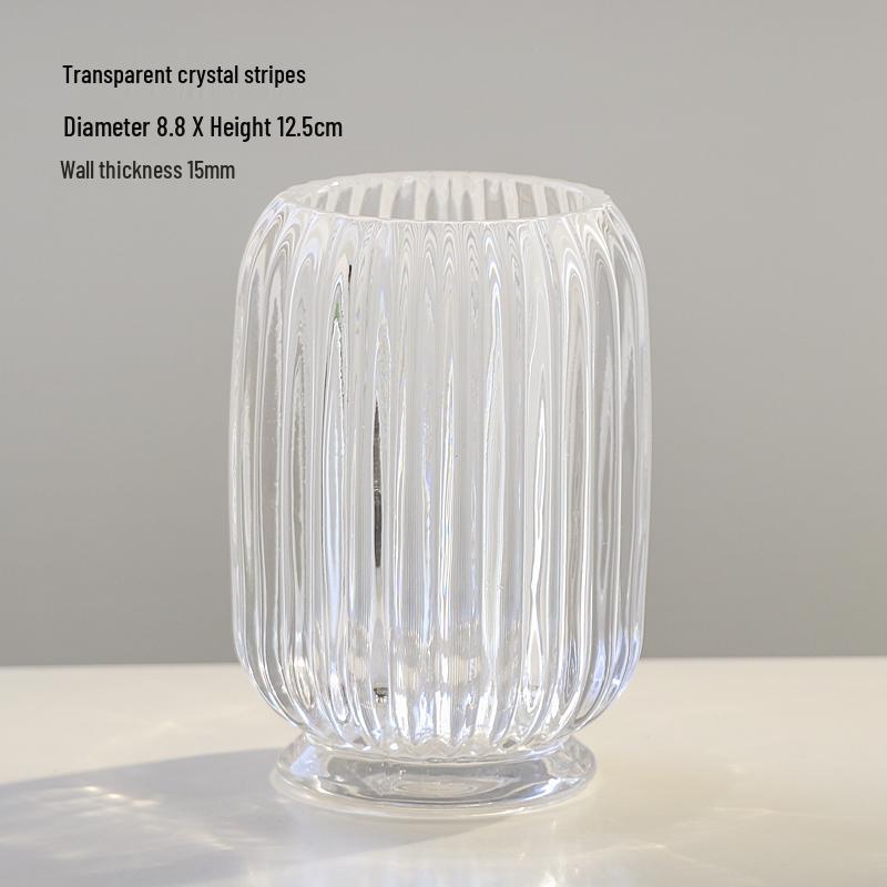 Nordic Glass Makeup Brush and Comb Holder - Luxury Eyebrow Pencil & Eyeshadow Organizer