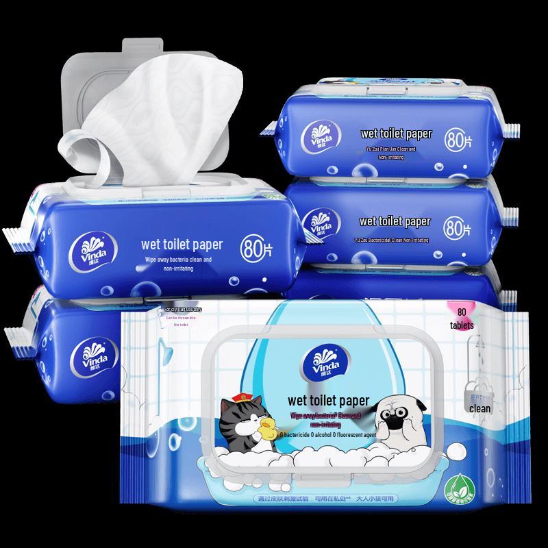 Vinda Thickened Soft Flushable Wet Wipes