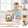 Roztomilá kreslená helikoptéra Roztomilá 0-3letá píšťalka Spinning Baby Hračka Rodič-dítě Interaktivní logická hra