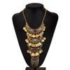 Colorful Stone Bohemia Tassel Necklace Geometric Sweater Chains Ethnic Style Necklace  Women