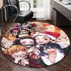 1pc Anime Christmas Round Carpet  Office Chair Mat, NonSlip Rug for Home Decor, Living Room, Bedroom