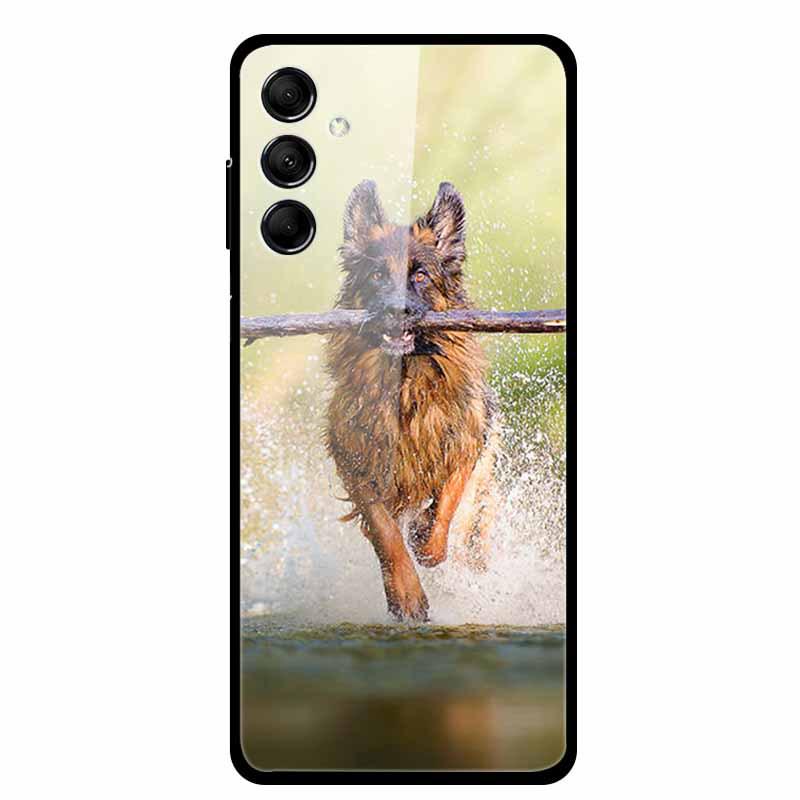 Kreative Landschaft Tierkunst Gehärtetes Glas Hülle für Samsung M14 5G