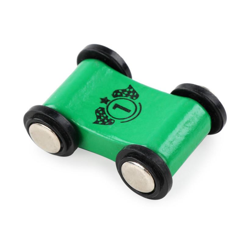 6 Tier Wooden Sliding Car Track Puzzle Early Education Inertial Children Toy