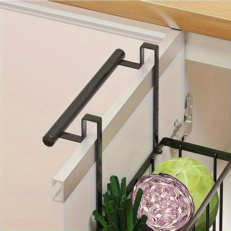 1pc Storage Rack, Simple Hanging Metal Storage Basket, Punching-free Wall-mounted Storage Basket, For Kitchen And Bathroom