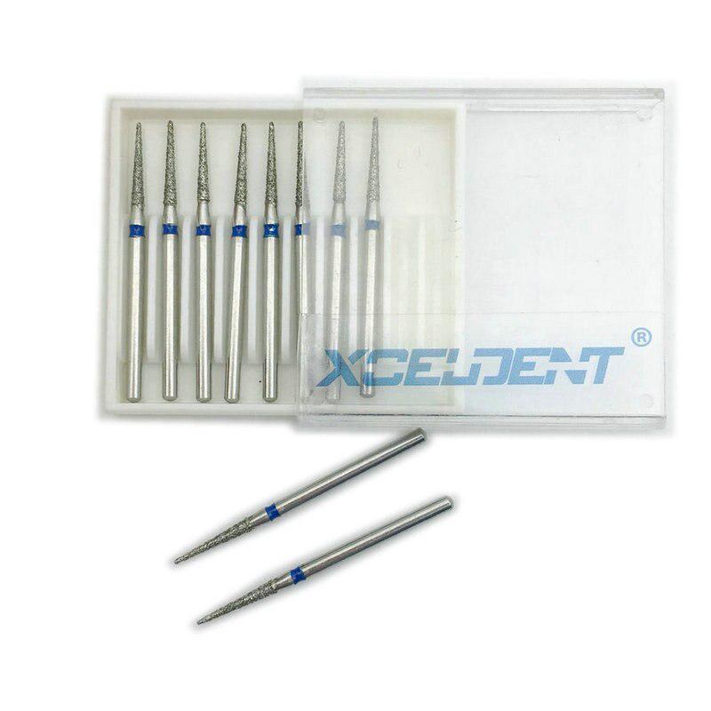 10pcs/box Dental Diamond FG High Speed Burs FG 1.6mm Drill for Polishing Smoothing Teeth Polishers TC-X21