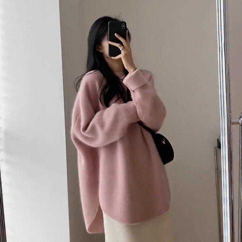 Sweater women's autumn clothing new autumn and winter French chic and beautiful unique knitted base sweater pullover inner top