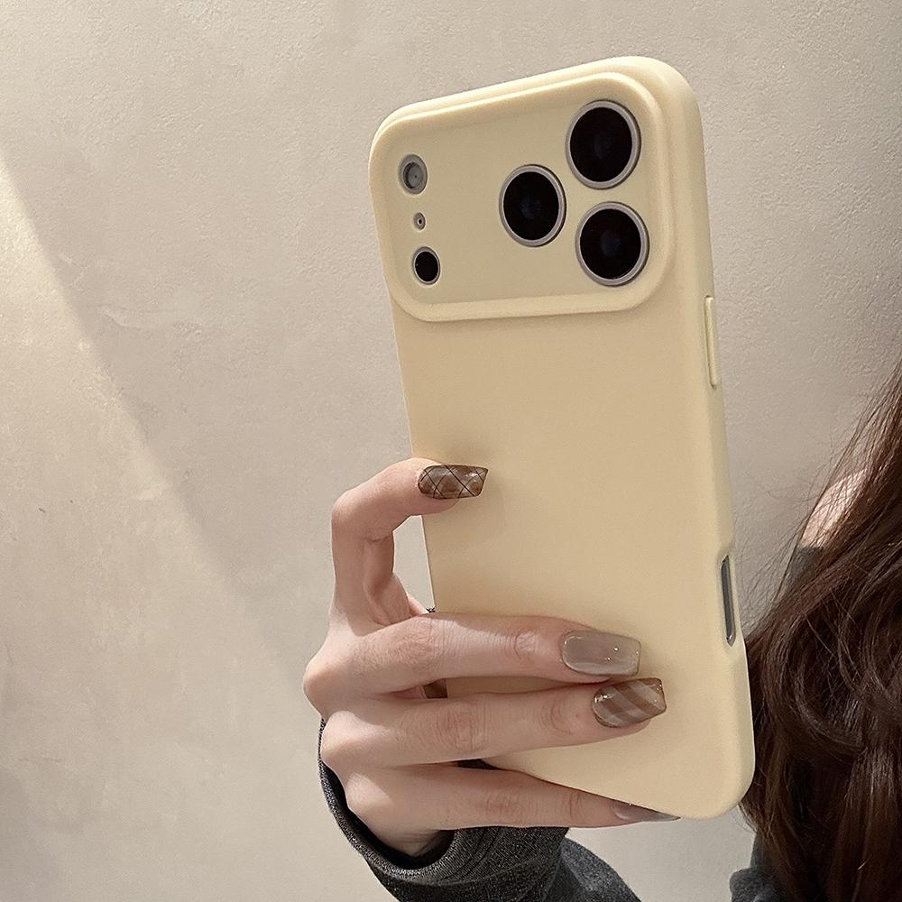 Silicone Shockproof Phone Case for Iphone 17 Air 16 Pro Max 15 Plus 14 Pro 13 12 11 Camera Lens Protective Minimalist Fully-Covered Frosted Cover