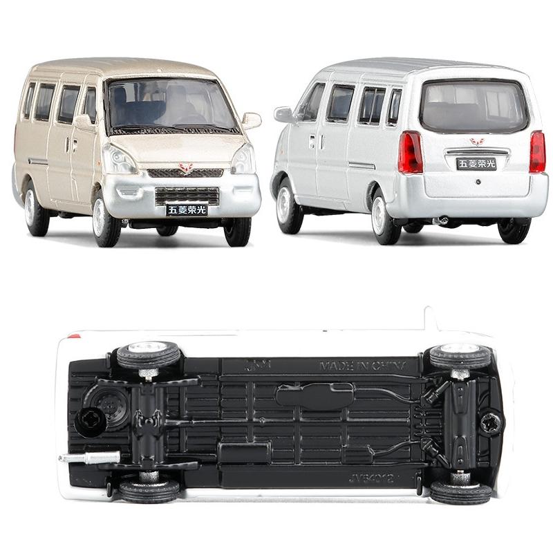 1/64 WULING Chevrolet N300 Move Van Miniature JKM 1:64 Diecast Metal Vehicle Bus Collection Free Wheels Gift For Boys Children