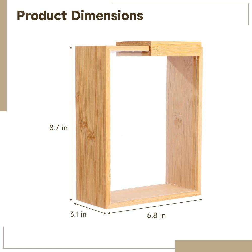 

Bamboo Food Storage Containers Transparent Wide Mouth Design Cereal Storage Boxes with Slide Lid Sealing світло-сірого кольору