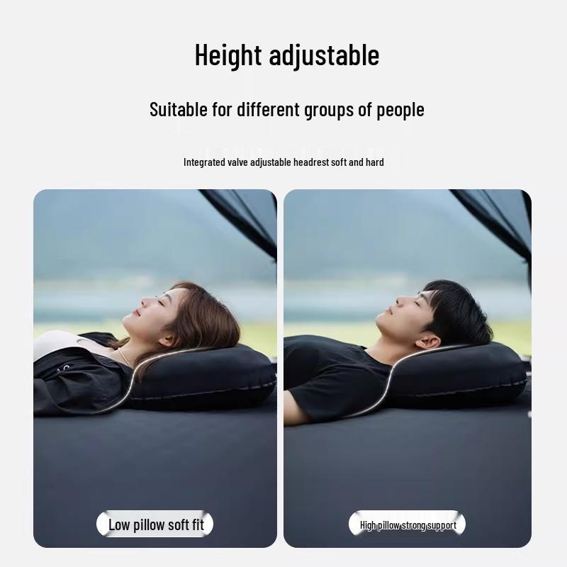 Blackdog Feather Bone Inflatable Travel Pillow for Outdoor, Camping, Sleeping, and Lumbar Support.