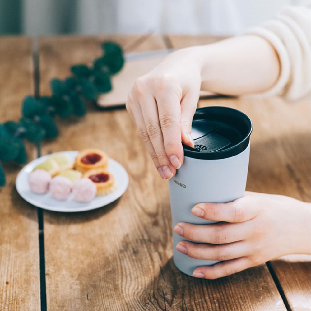 HARIO Tumbler Gray 300ml HARIO Thermal Tumbler with Lid Stainless Steel Present Gift Present STF-300-GR