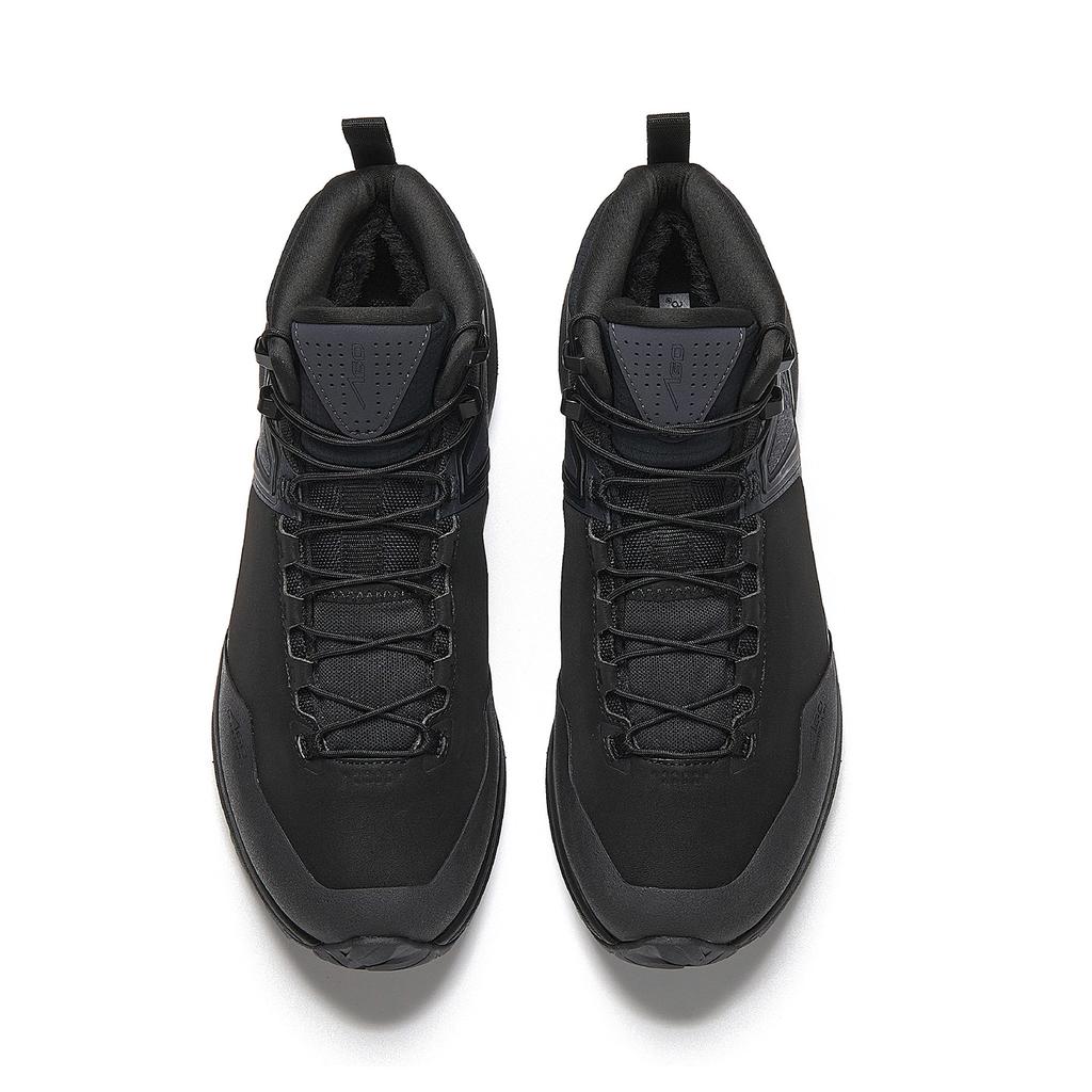 Anta K3 Mid Long Velvet Non-Slip Wear-Resistant Outdoor Shoes Men Shoes Basic-Black Smoke-Gray 112546677A-3