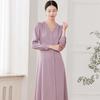 JESSIE Elegant V-Neck Long-Sleeve Dress