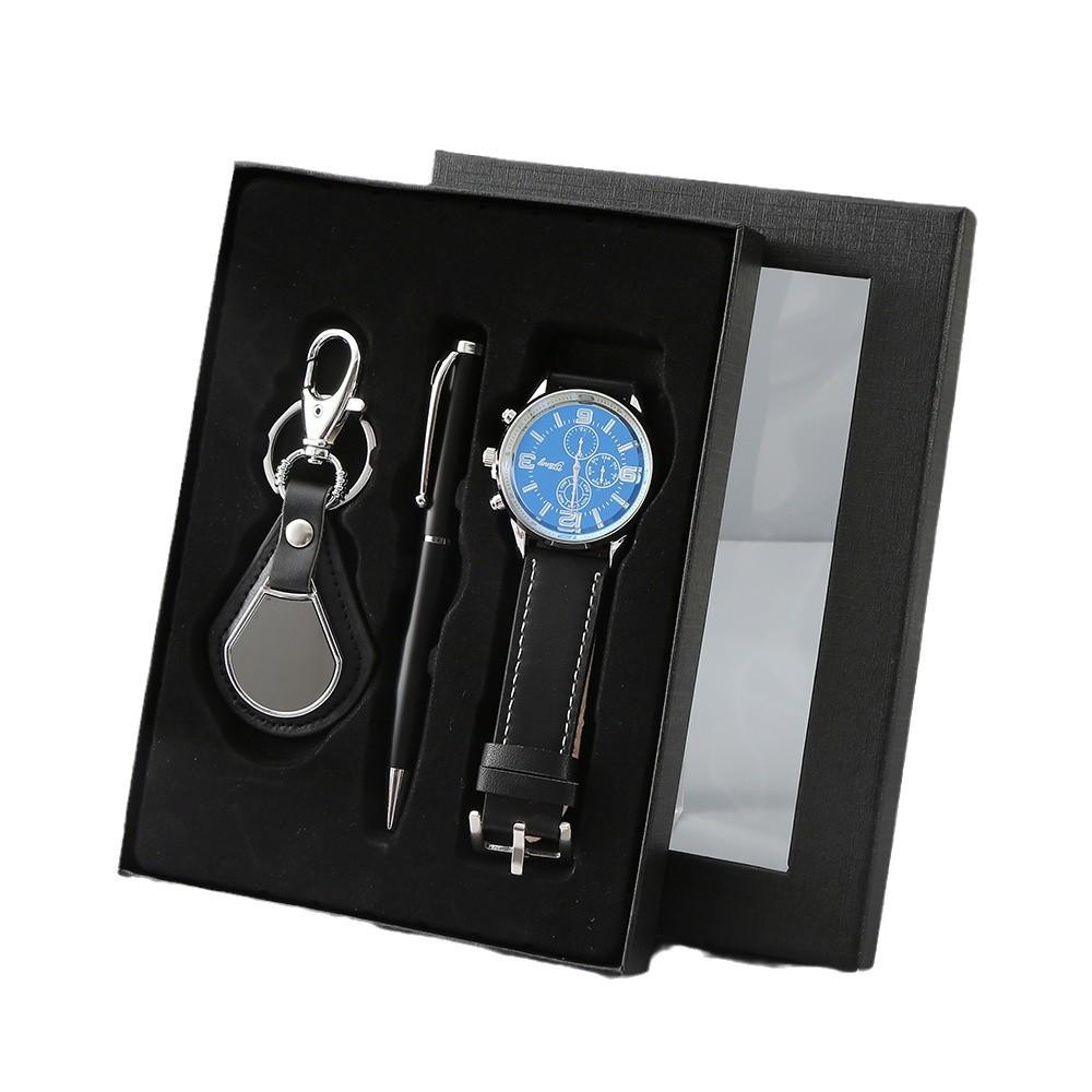 Men's Business Watch & Bracelet Gift Set - Father's Day or Client Gift in Gift Box