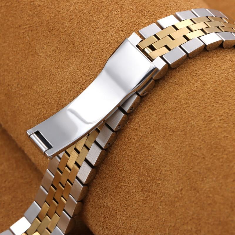 Luxusný pevný nerezový remienok pre Rolex pre náramok Jubilee 13 mm 17 mm 20 mm 21 mm zakrivený koniec kovové náramkové príslušenstvo