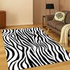 VIKAMA Tierfellmuster Teppich Zebra- und Tigerstreifen Teppich Weicher und bequemer Teppich für Schlafzimmer und Wohnzimmer Heimdekoration