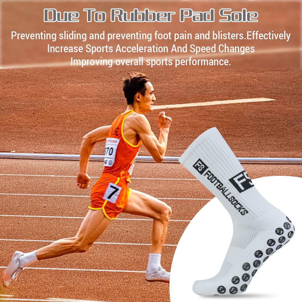 Football Socks Running Socks Anti Slip With Rubber Pad For Men / Women Professional Competition