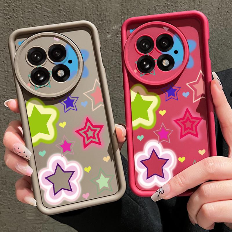 For OnePlus 13 Case Blended Colorful Stars Pattern Shockproof Bumper Silicone Cover For OnePlus 15 Nord 5 13R 13T 12R 12 11R 5G