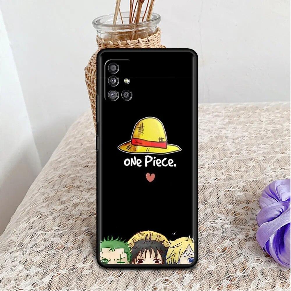 

Чехол для Samsung Galaxy A52 A12 A32 A51 A21s A71 A13 A53 A22 A31 A72 A03 A02s A41, черный чехол для телефона, цельный чехол в стиле аниме Samsung A02s