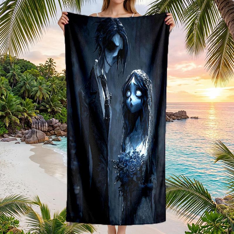 Large Beach Towel Quick Dry Absorbent Towel For Beach IndoorCorpse Bride Emily Victor