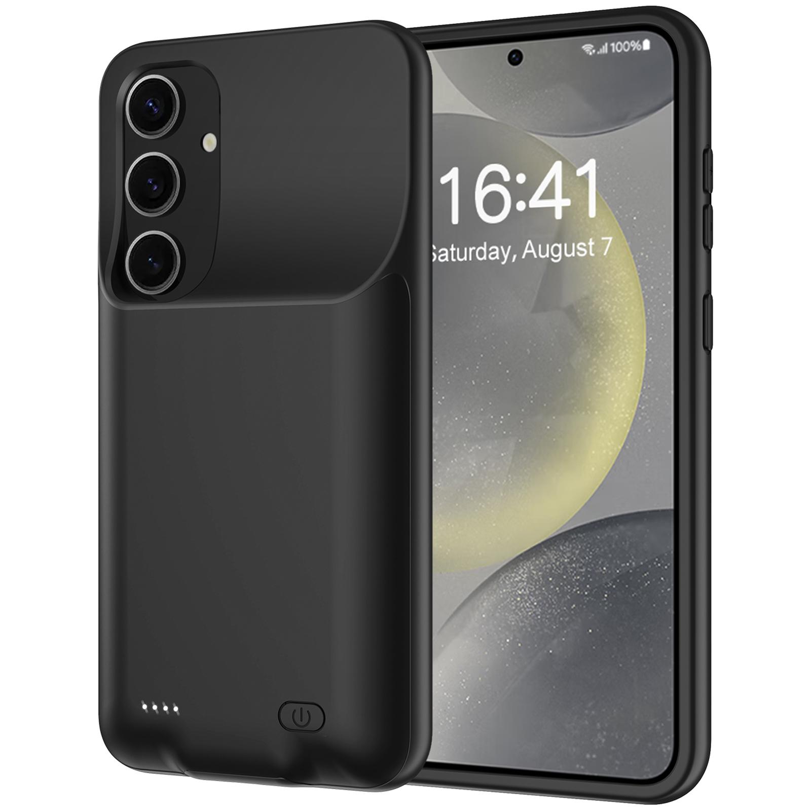 

Для Samsung Galaxy S24+ 10000 мАг Розширена Батарея TPU Край Чохол для Заряджання Задньої Панелі Мобільного Телефону A