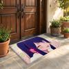 Floor Mat Soft Flannel Rug Non Slip Absorbent Mat for Bathroom Bedroom Home Decor H Hoshino Ai