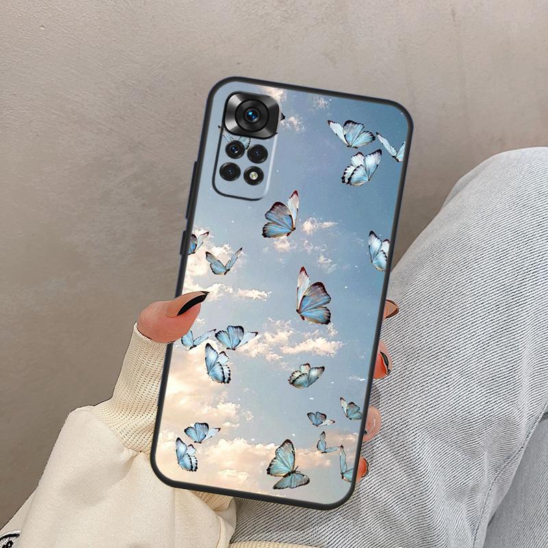 Butterfly Case For Xiaomi Redmi Note 12 11 8 9 10 Pro 11S 10S 9S Redmi 12C 10C 9A 9C 9T Back Cover