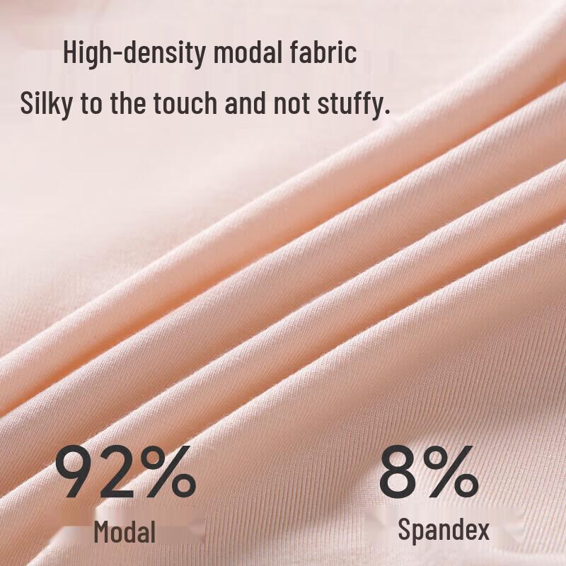 MiiOW Women's Lenzing Modal 3A Antibacterial Seamless Mid-Waist Briefs 3-Pack