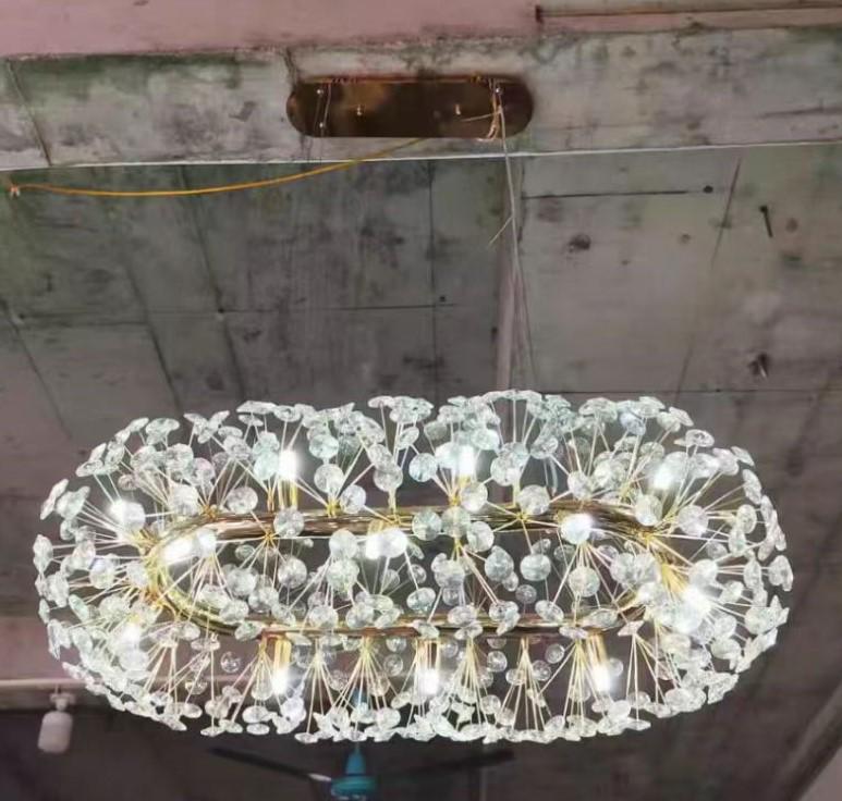 Nordic Dandelion Crystal Pendant Light for Living Room, Bedroom & Bar - Luxurious Creative Style Lighting