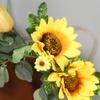 Welcome Sign Hanging Plaque, Flower Wreath Garland Door Decoration Ornament