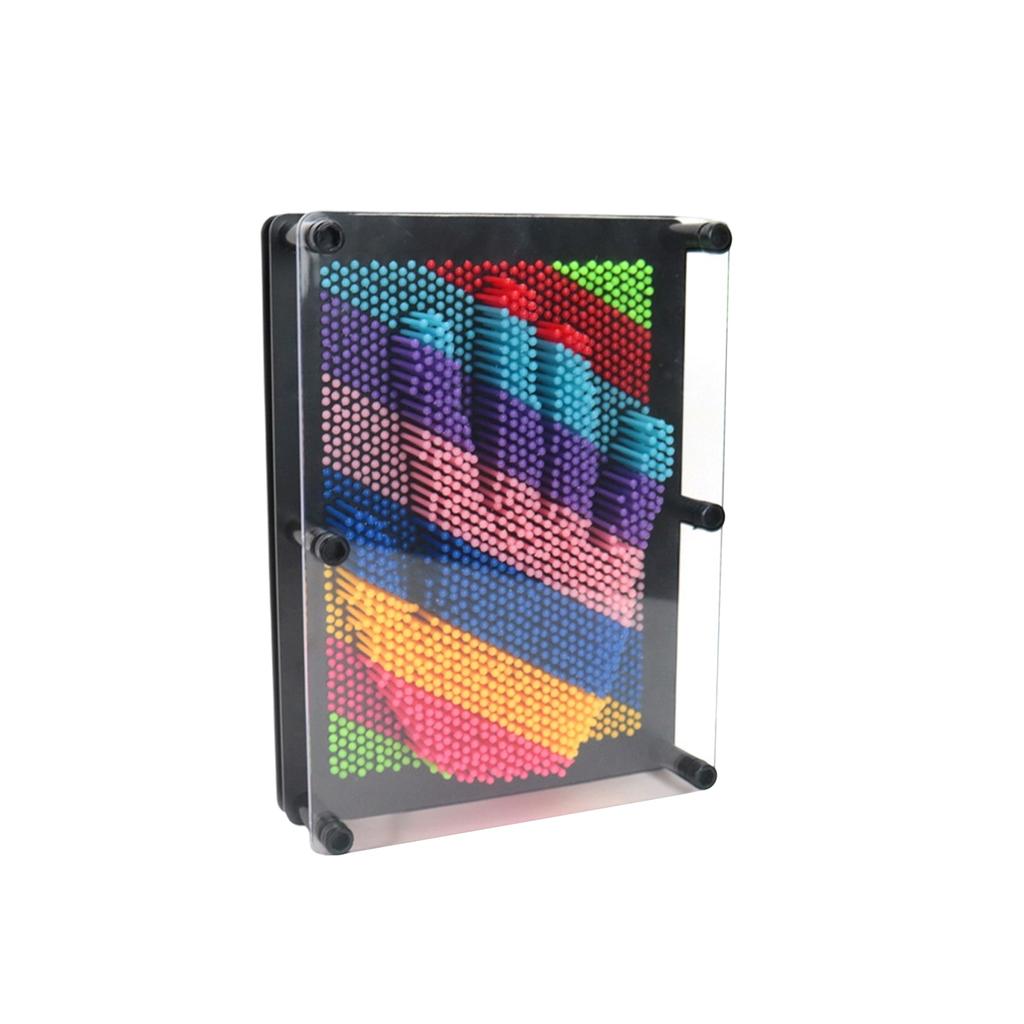 3D Pin Art Toy - Plastic Pin Board For Kids, 3D Pin Impressions Sculpture Needle Toys