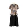 Elegant Chiffon Two-Piece Dresses for Petite Mothers and Mature Women
