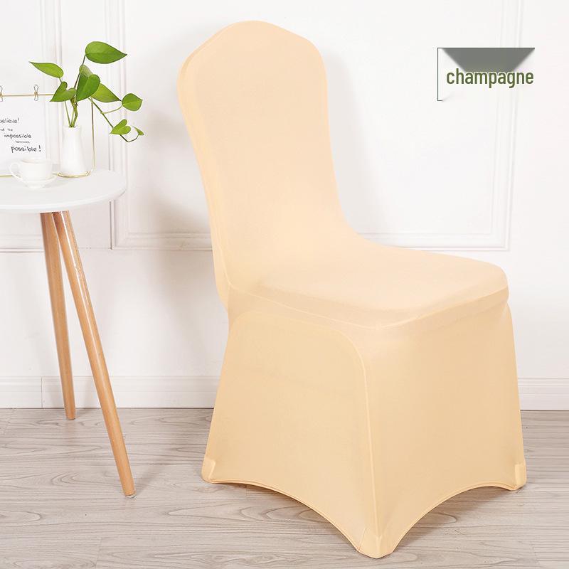 Red and White Stretch Chair Cover - Dustproof, Full Coverage for Banquet, Hotel, or Wedding Chairs.