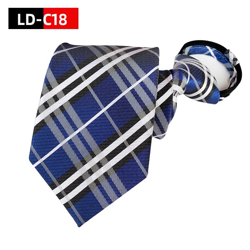 Men's 8cm Lazy Zipper Tie - Easy-Pull Formal Business Tie