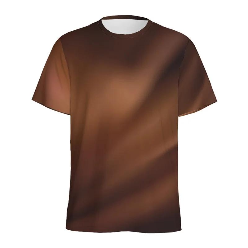 Men Kids Cartoon Cheese Chocolate Pattern T-shirt 3D Printed Summer Loose Short Sleeve Top Street Round-Neck Tee