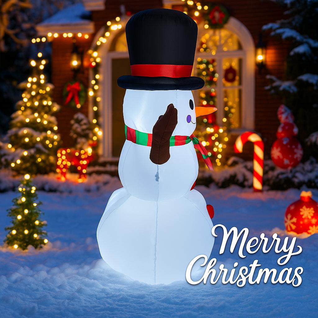 5.2FT LED Inflatable Xmas Yard Decor Snowman Toy Gift Christmas Outdoor Home Decorations Ornament Festive Supplies Holiday Decor