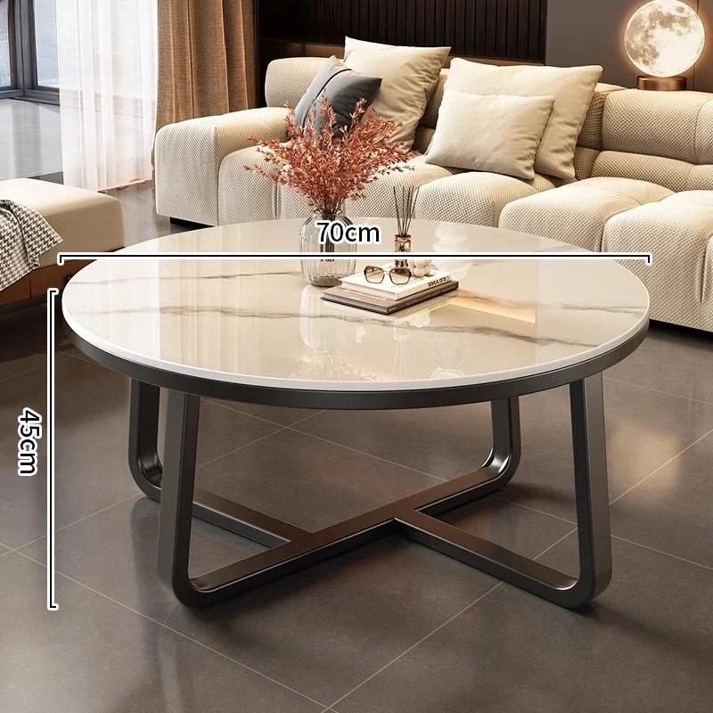 W2557 Kávový stolek z kamenné desky Minimálně moderní malý lehký luxusní čajový stolek kombinace byt