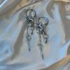 Harajuku Stainless Steel Punk Gothic Chain Tassel Earrings