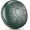 [Tamburo Chakra con Mazze] 6 Pollici (15,2 centimetri) Tamburo a Lingua d'Acciaio a 11 Note Chakra con Borsa, Strumento Musicale per Adulti, Include Bacchette&Libro di Musica