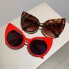 Vintage Trendy Large Frame Cat Eye Sunscreen Sunglasses for Parties Fashionable Outfits High-end Sunglasses Gafas De Sol Mujer
