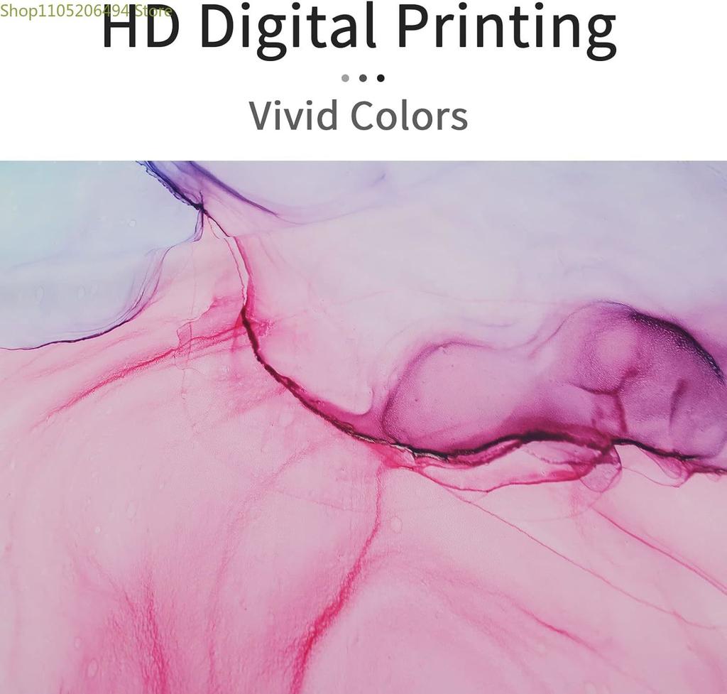 Gibelle Abstract Shower Curtain, Pink Purple Blue Marble Shower Curtain for Bathroom, Modern Ink Art Decor Waterproof Fabric S