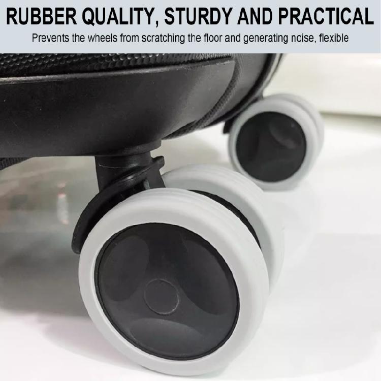Pack of 8Pcs Luggage Wheel Covers Quiet Noise Reduction Suitcase Protectors Covers for Travel Luggage Replacement