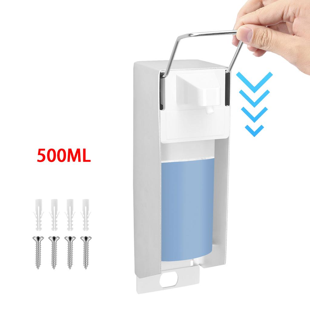 500ml Wall Mount Shower Soap Dispenser Aluminium Bathroom Shampoo Shower Gel Dispenser Toilet Kitchen Storage Bottle