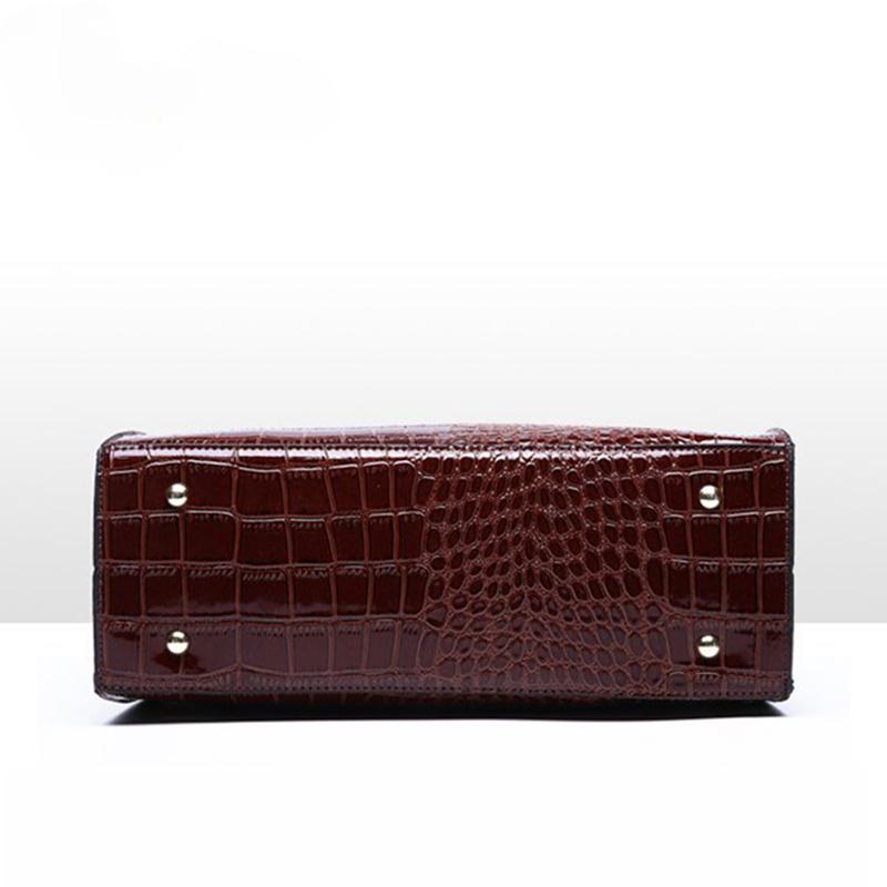 Kabelka s rukojetí s krokodýlím vzorem Dámská PU kožená kabelka Velkokapacitní taška přes rameno Značky Crossbody taška Zimní Nová peněženka