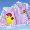 Boys Girls Fashion Streetwear Kids Zip Up Hoodie Jacket Japanese Anime Printed Zipper Sweatshirt Casual Coat