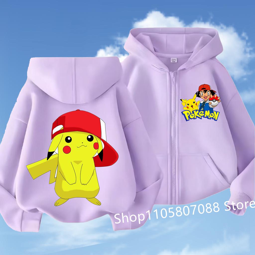 Boys Girls Fashion Streetwear Kids Zip Up Hoodie Jacket Japanese Anime Printed Zipper Sweatshirt Casual Coat