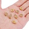 18K Gold-Plated Copper Flower Buckle Pearl Bracelet Clasp for DIY Jewelry Making