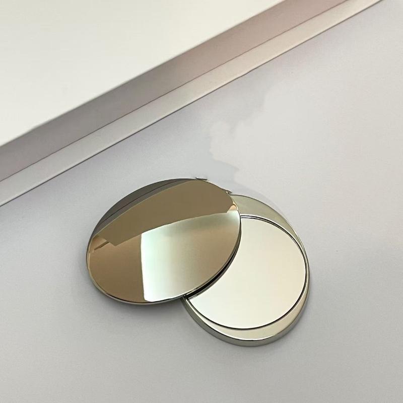Travel Essential Metal Foldable Makeup Mirror Mini Unbreakable Double-Sided Cute Cosmetic Mirror for Women